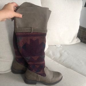Unique quilted madder girl boots
